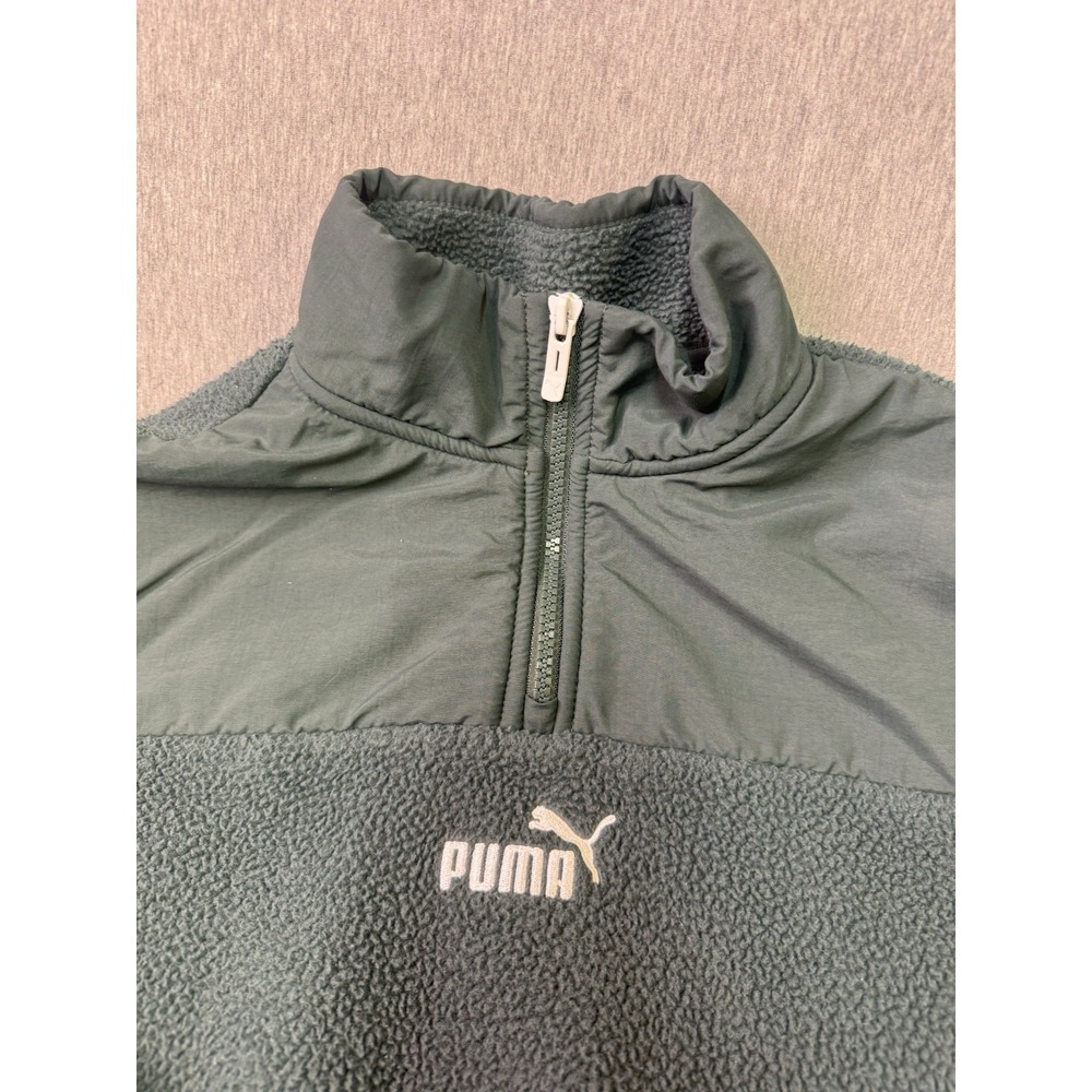 Puma Women's XS Fleece Quarter Zip Pullover Black Long Sleeve Athletic Jacke - Picture 3 of 8